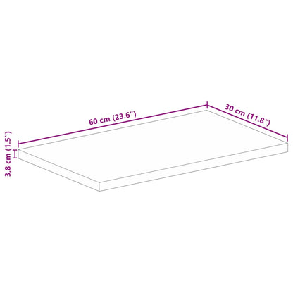 Tischplatte 60x30x3,8 cm Rechteckig Massivholz Akazie