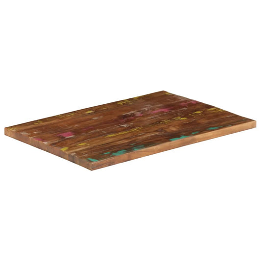 Tischplatte 90x60x3,8 cm Rechteckig Altholz Massiv