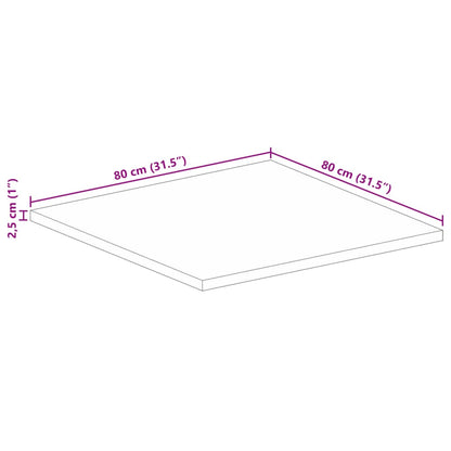 Tischplatte 80x80x2,5 cm Quadratisch Altholz Massiv