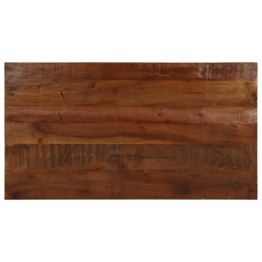 Tischplatte 100x50x3,8 cm Rechteckig Altholz Massiv