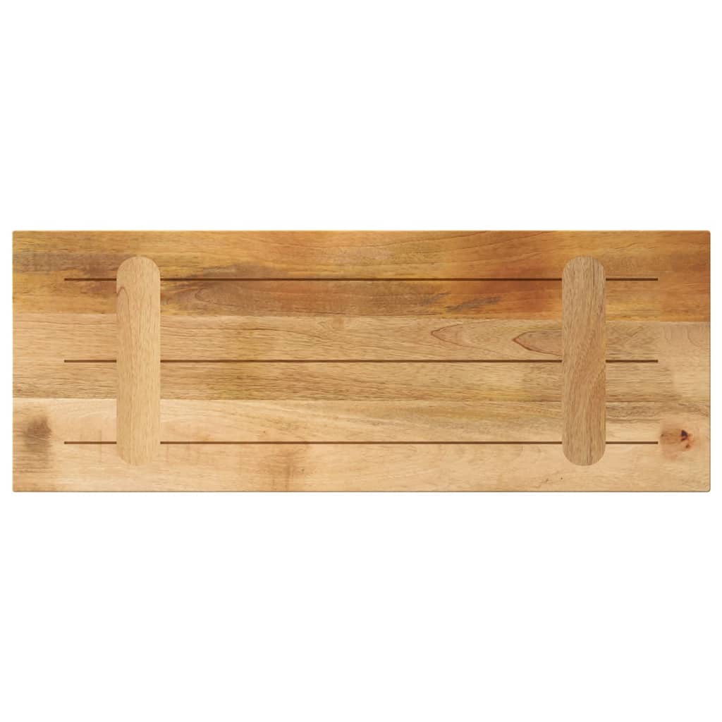 Tischplatte 90x30x2,5 cm Rechteckig Raues Massivholz Mango