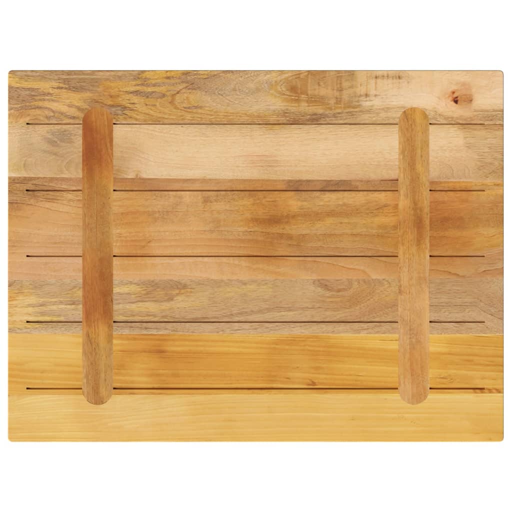 Tischplatte 70x50x3,8 cm Rechteckig Raues Massivholz Mango