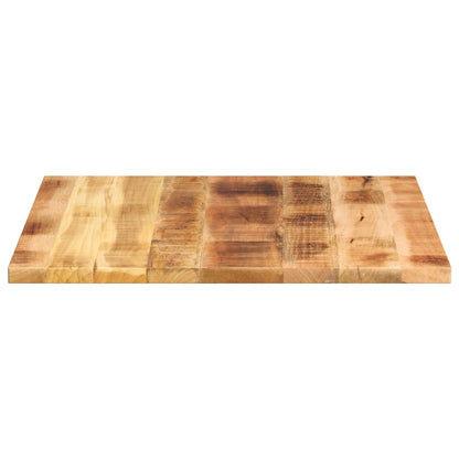 Tischplatte 70x70x3,8 cm Quadratisch Raues Massivholz Mango