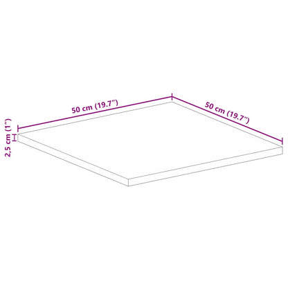Tischplatte 50x50x2,5 cm Quadratisch Massivholz Mango
