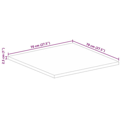 Tischplatte 70x70x2,5 cm Quadratisch Massivholz Mango