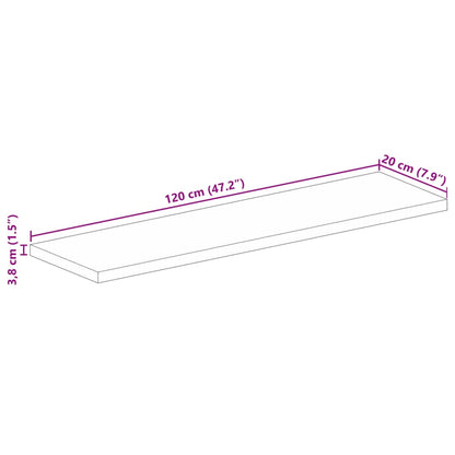 Tischplatte 120x20x3,8 cm Rechteckig Massivholz Mango
