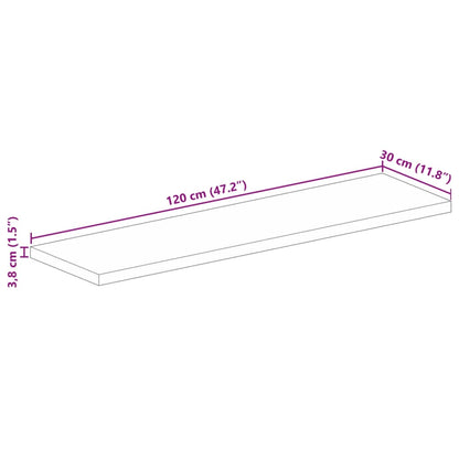 Tischplatte 120x30x3,8 cm Rechteckig Massivholz Mango
