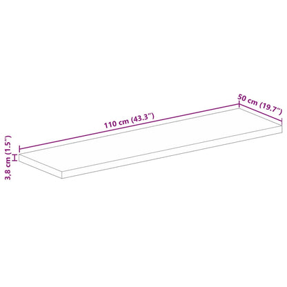 Tischplatte 110x50x3,8 cm Rechteckig Massivholz Mango