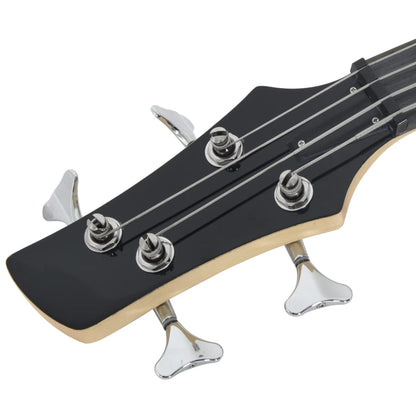 E-Bass für Anfänger mit Tasche Braun und Schwarz 4/4 46"