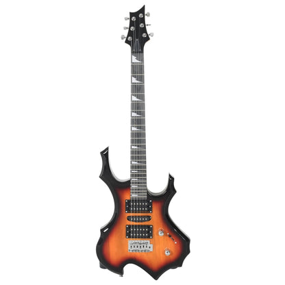 E-Gitarre für Anfänger mit Tasche Braun und Schwarz 4/4 39"