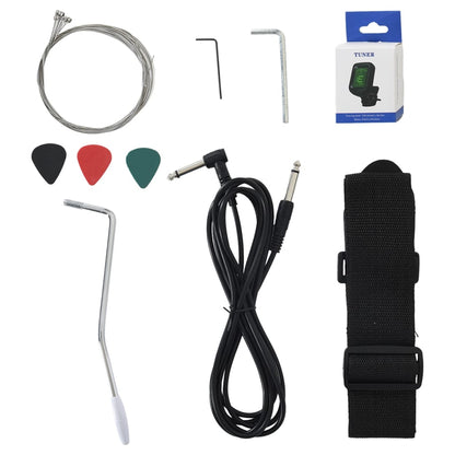 E-Gitarre für Anfänger mit Tasche Braun und Schwarz 4/4 39"