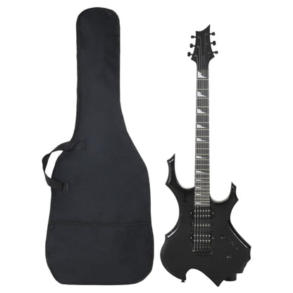 E-Gitarre für Anfänger mit Tasche Schwarz 4/4 39"