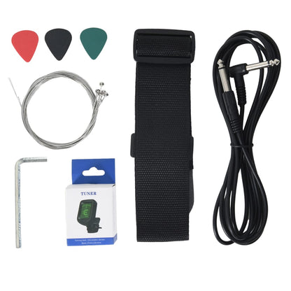 E-Gitarre für Anfänger mit Tasche Braun und Schwarz 4/4 39"