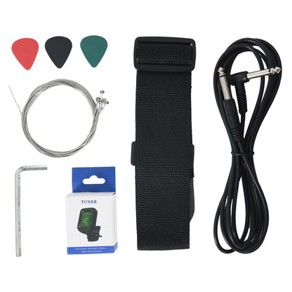 E-Gitarre für Anfänger mit Tasche Schwarz 4/4 39"