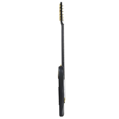 E-Gitarre für Anfänger mit Tasche Schwarz und Gold 4/4 39"