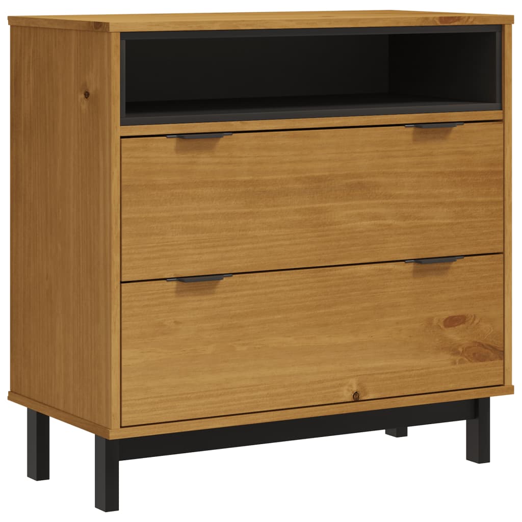 Skuffeskab FLAM 80x40x80 cm massiv fyrretræ
