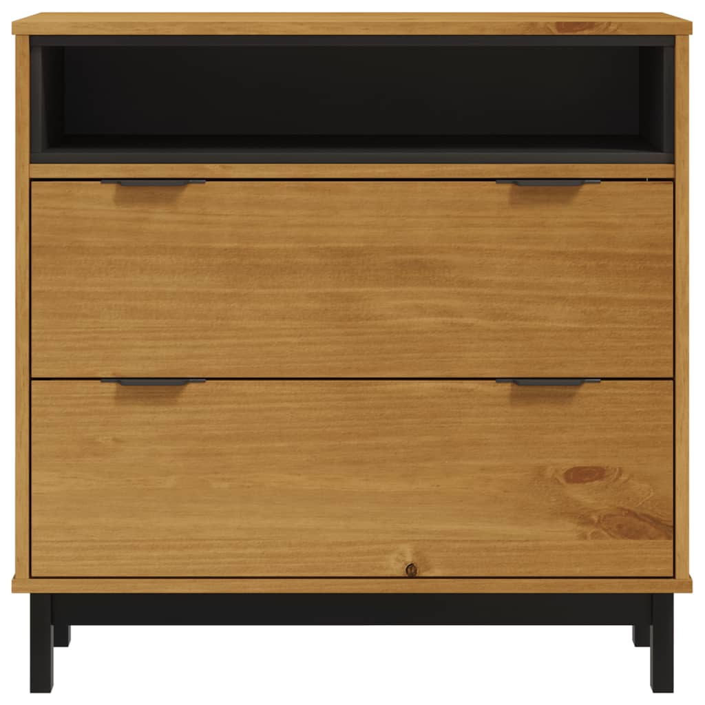 Skuffeskab FLAM 80x40x80 cm massiv fyrretræ
