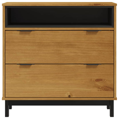 Skuffeskab FLAM 80x40x80 cm massiv fyrretræ