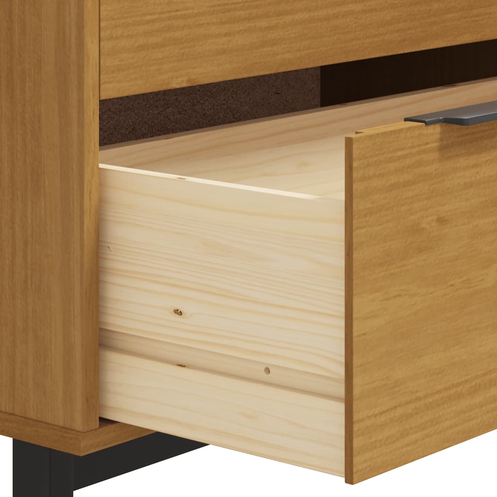 Skuffeskab FLAM 80x40x80 cm massiv fyrretræ