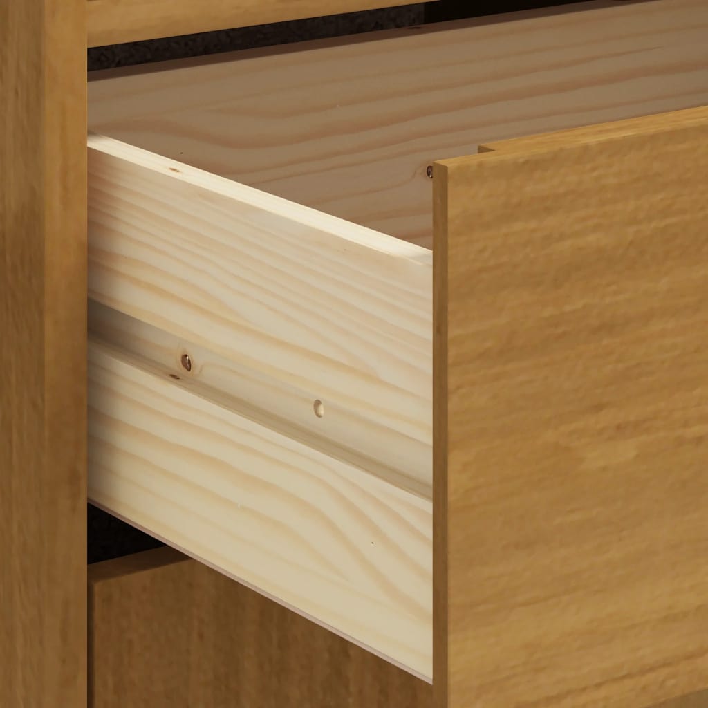 Highboard med glasdør FLAM 92x40x122,5 cm massiv fyrretræ