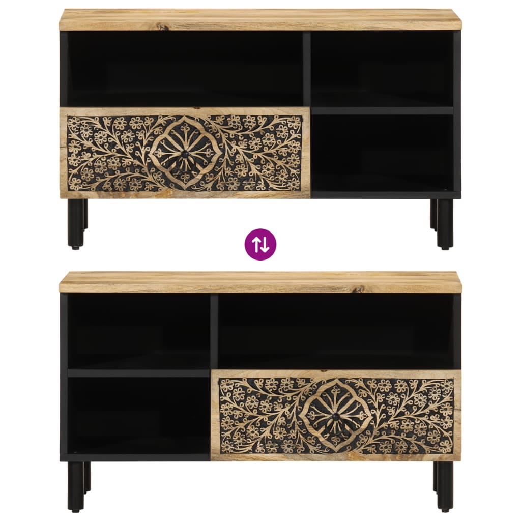 TV-Schrank 80x33x46 cm Massivholz Mango