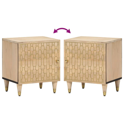 Nachttische 2 Stk. 40x33x46 cm Massivholz Mango