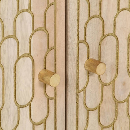 Nachttisch 50x33x60 cm Massivholz Mango