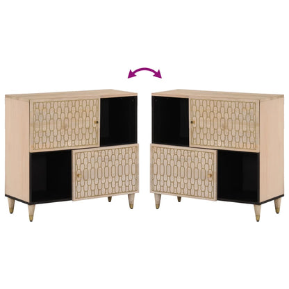 Sideskab 80x33x75 cm Massivt mangotræ