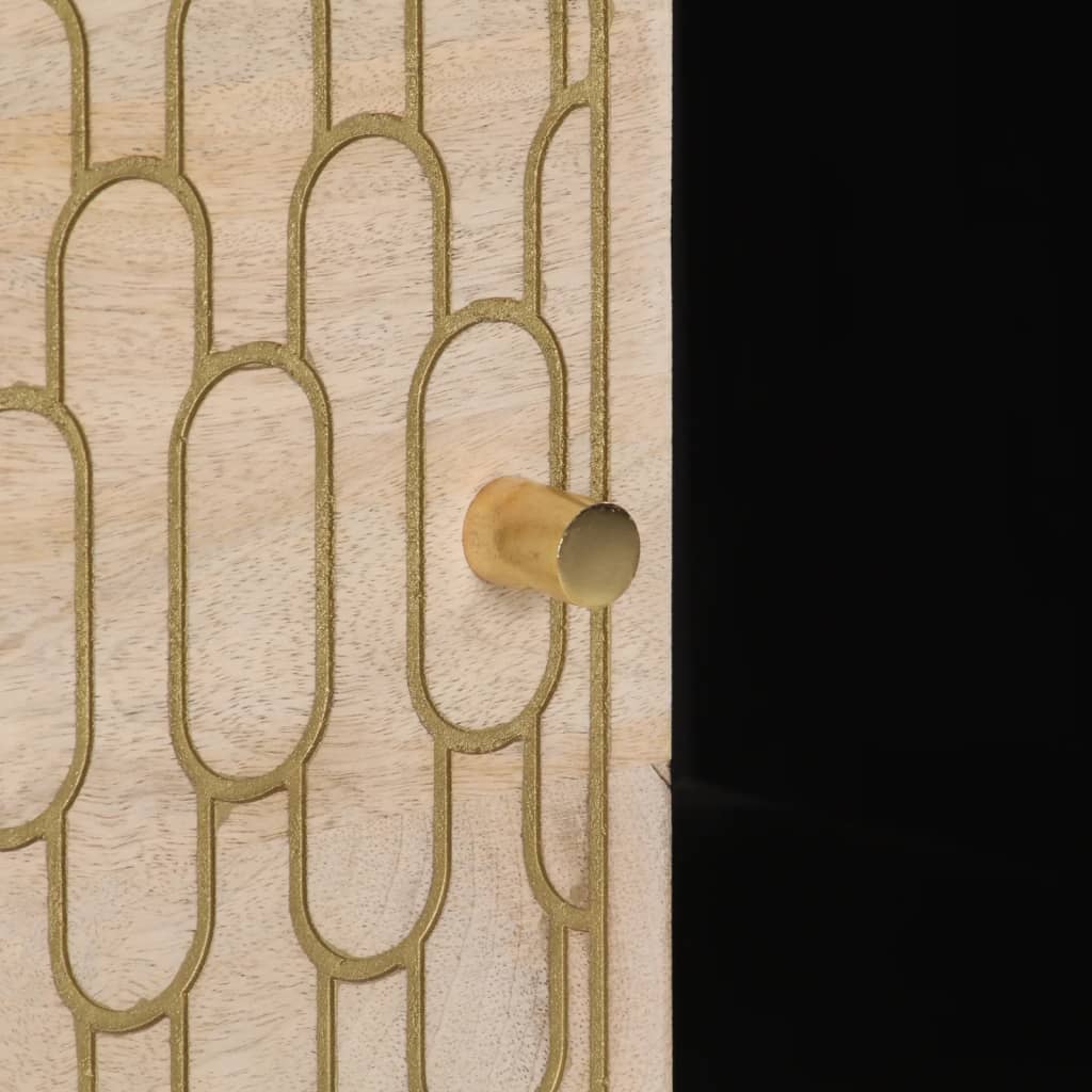 Sideskab 80x33x75 cm Massivt mangotræ