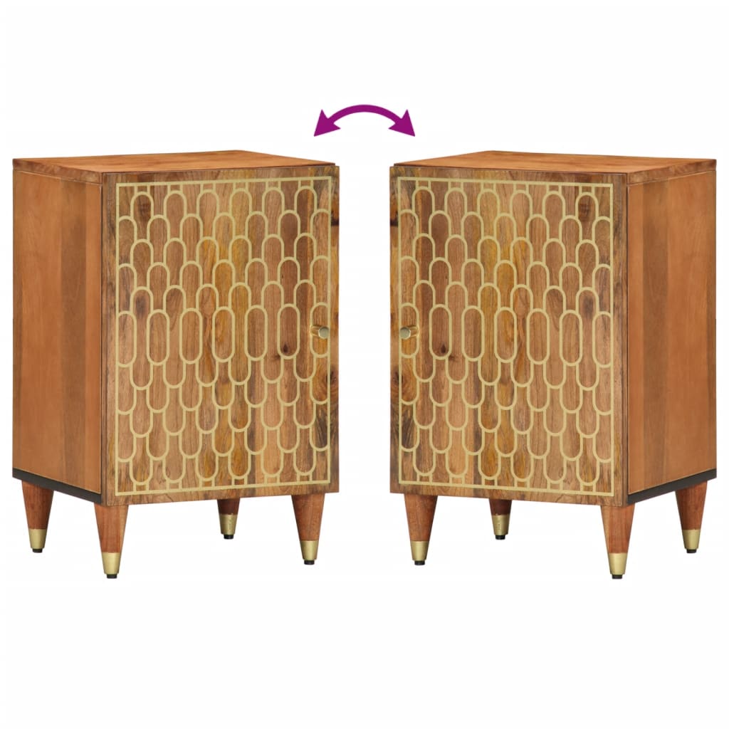 Badschrank 38x33x58 cm Massivholz Mango