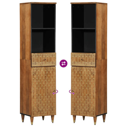 Badschrank 38x33x160 cm Massivholz Mango