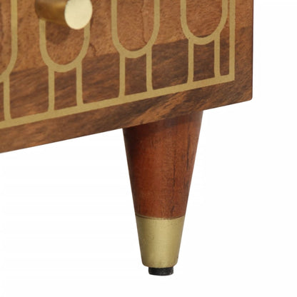 Highboard 60x33x100 cm Massivholz Mango