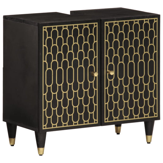 Waschbeckenunterschrank 62x33x58 cm Massivholz Mango