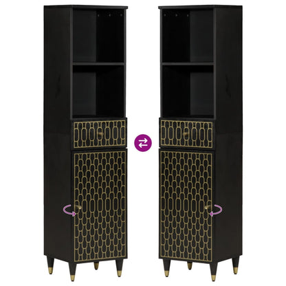 Badschrank 38x33x160 cm Massivholz Mango