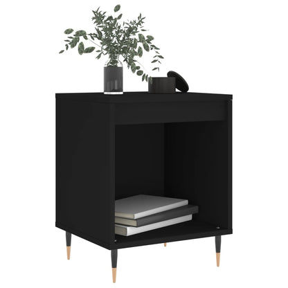 Sengeborde 2 stk Sort 40x35x50 cm træmateriale