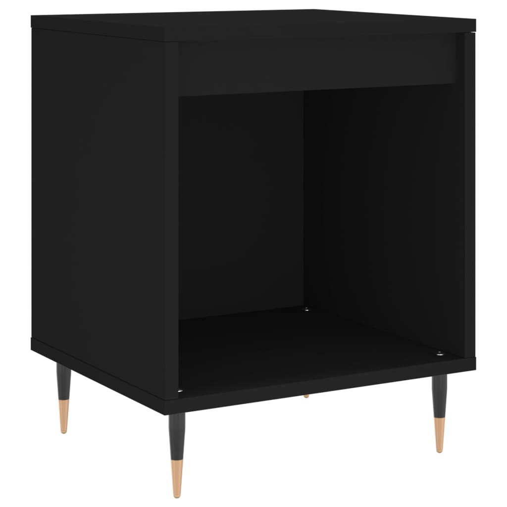 Sengeborde 2 stk Sort 40x35x50 cm træmateriale