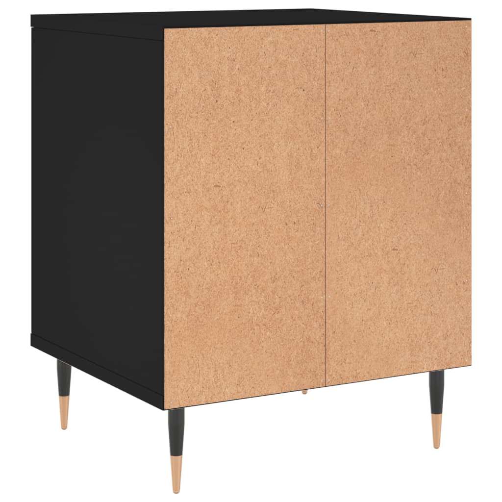 Sengeborde 2 stk Sort 40x35x50 cm træmateriale