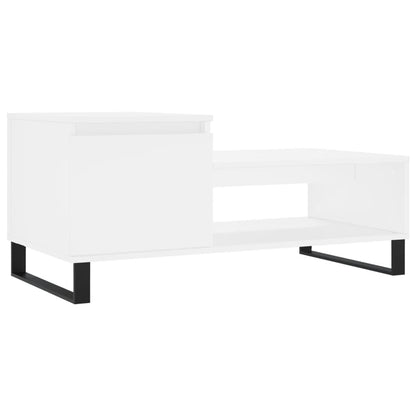 Sofabord Hvid 100x50x45 cm Træ Materiale