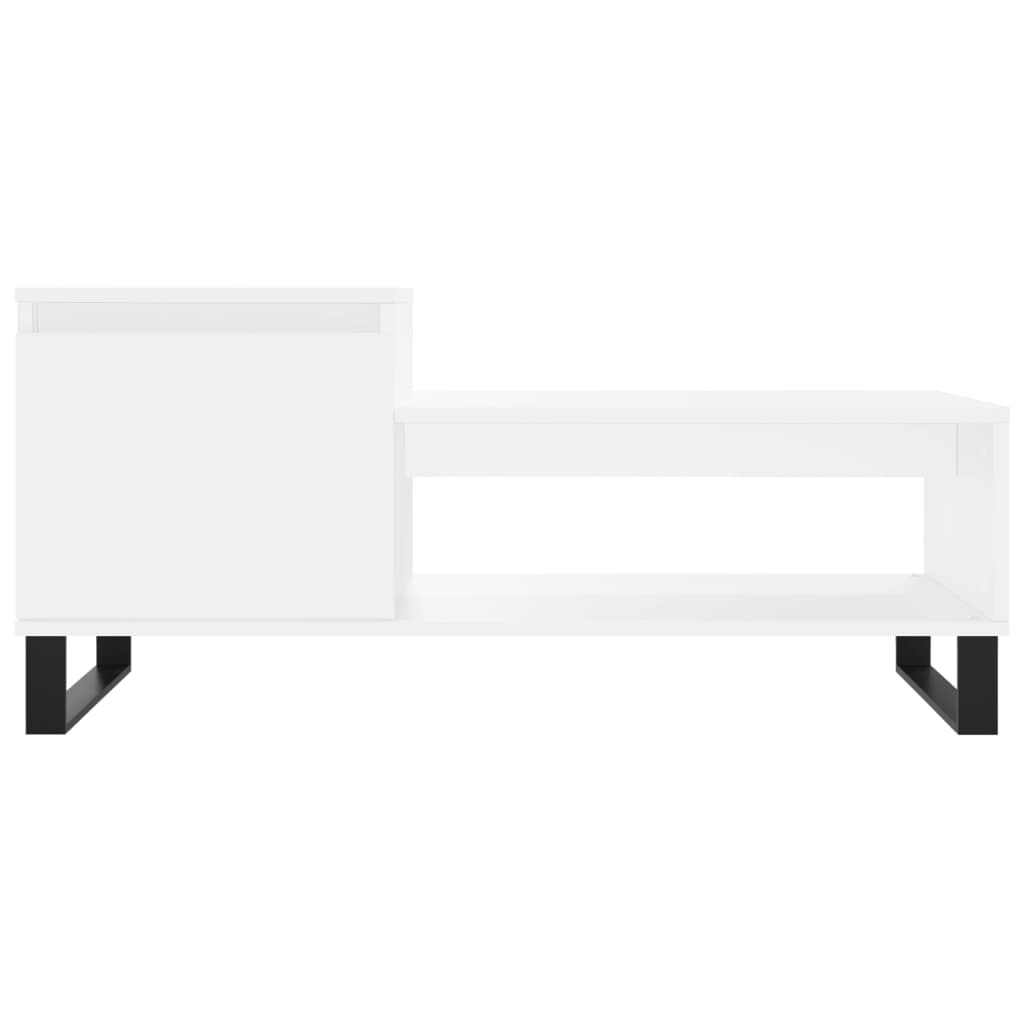 Sofabord Hvid 100x50x45 cm Træ Materiale