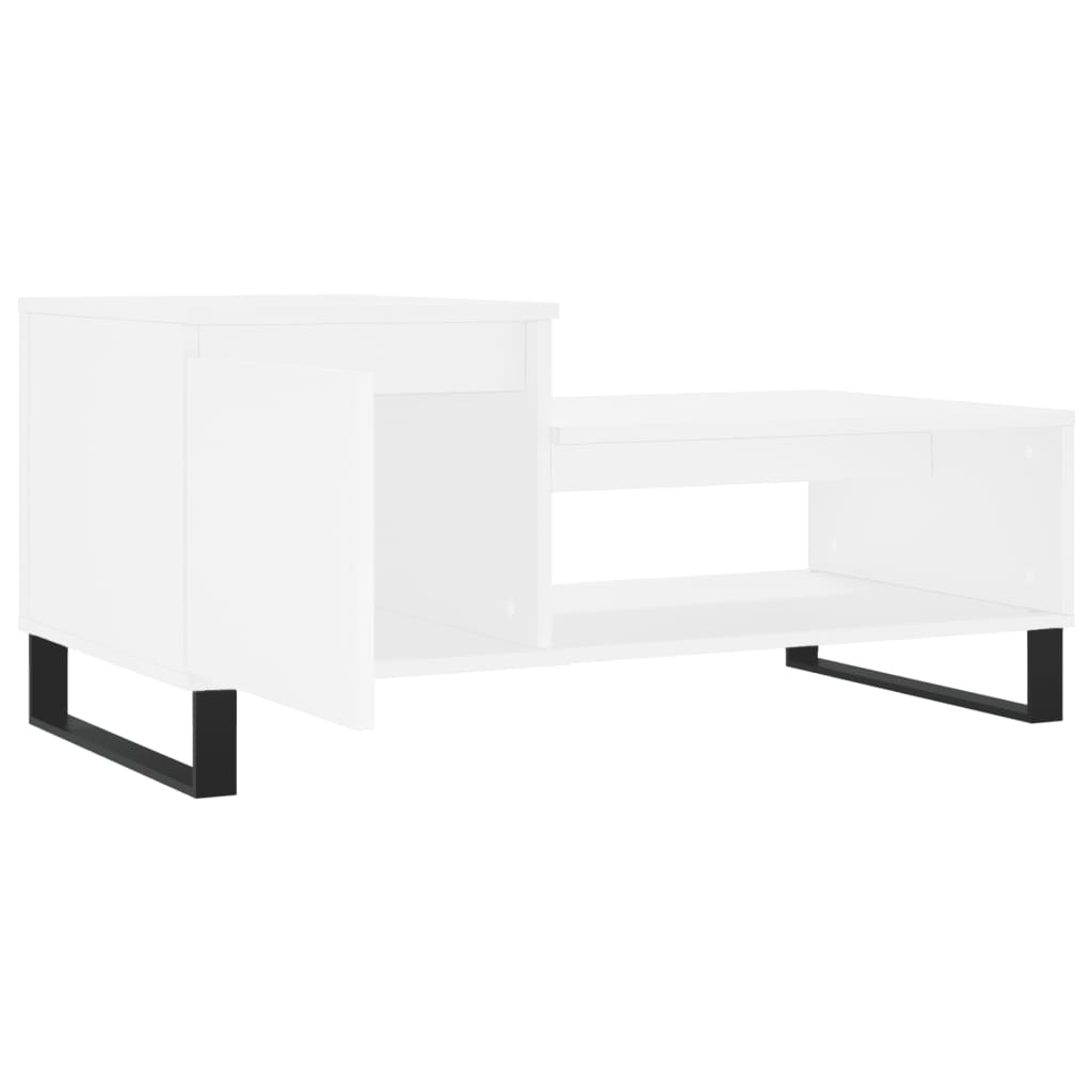Sofabord Hvid 100x50x45 cm Træ Materiale