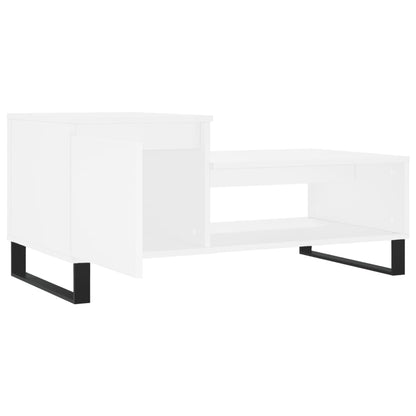 Sofabord Hvid 100x50x45 cm Træ Materiale