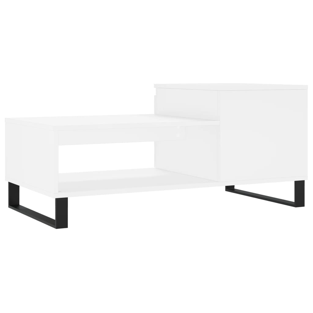 Sofabord Hvid 100x50x45 cm Træ Materiale