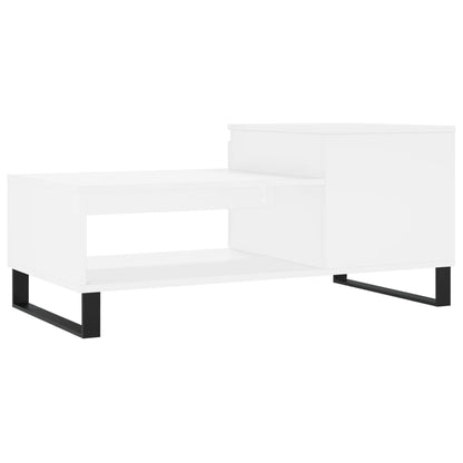 Sofabord Hvid 100x50x45 cm Træ Materiale