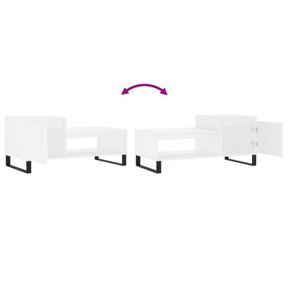 Sofabord Hvid 100x50x45 cm Træ Materiale