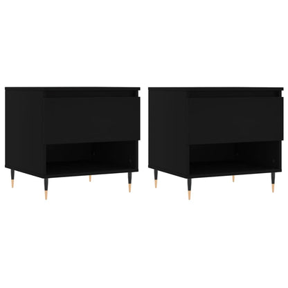 Couchtische 2 Stk. Schwarz 50x46x50 cm Holzwerkstoff
