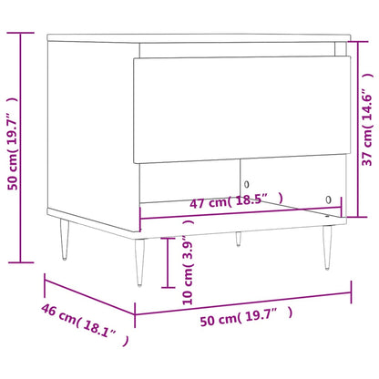 Couchtisch Betongrau 50x46x50 cm Holzwerkstoff