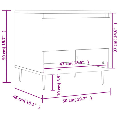 Couchtisch Grau Sonoma 50x46x50 cm Holzwerkstoff