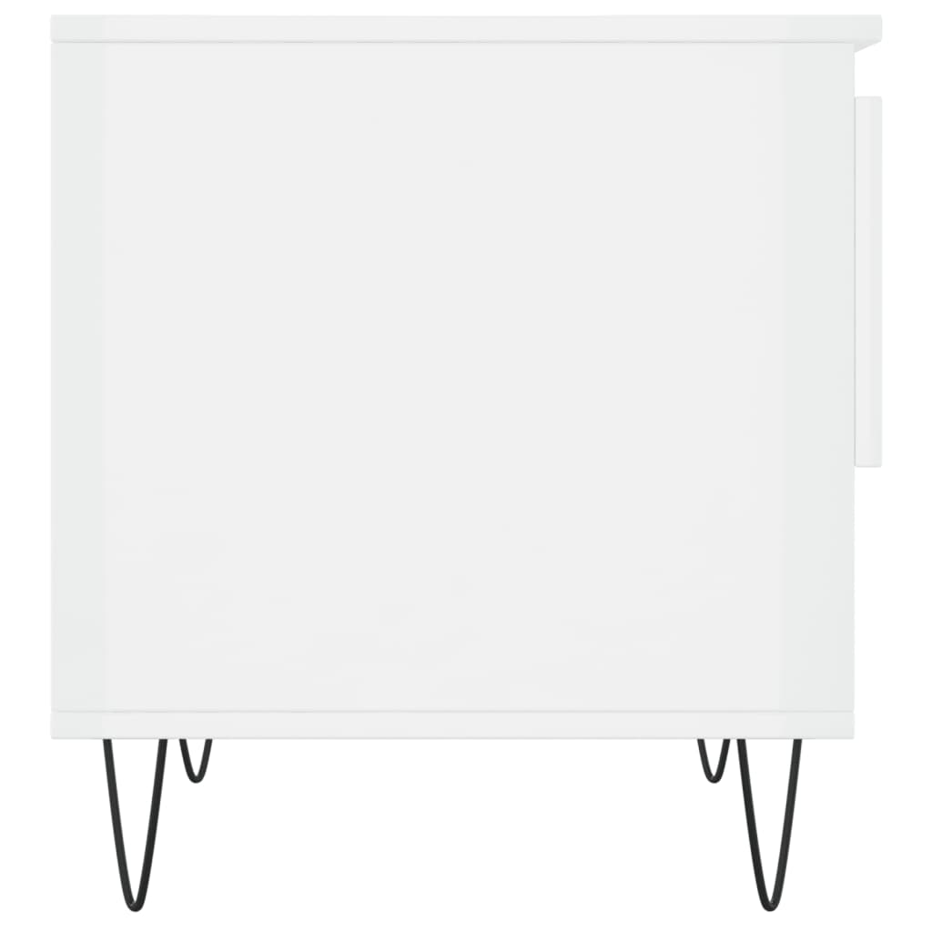 Couchtisch Hochglanz-Weiß 50x46x50 cm Holzwerkstoff