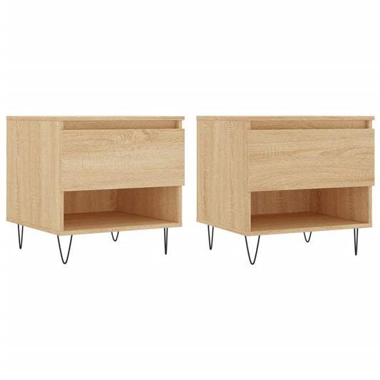 Couchtische 2 Stk. Sonoma-Eiche 50x46x50 cm Holzwerkstoff
