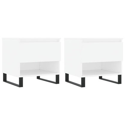 Couchtische 2 Stk. Weiß 50x46x50 cm Holzwerkstoff